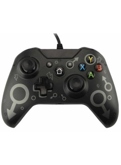 Проводной геймпад N-1 (Черный с символом Марса) (Xbox One/Series X|S/PS3/ PC)